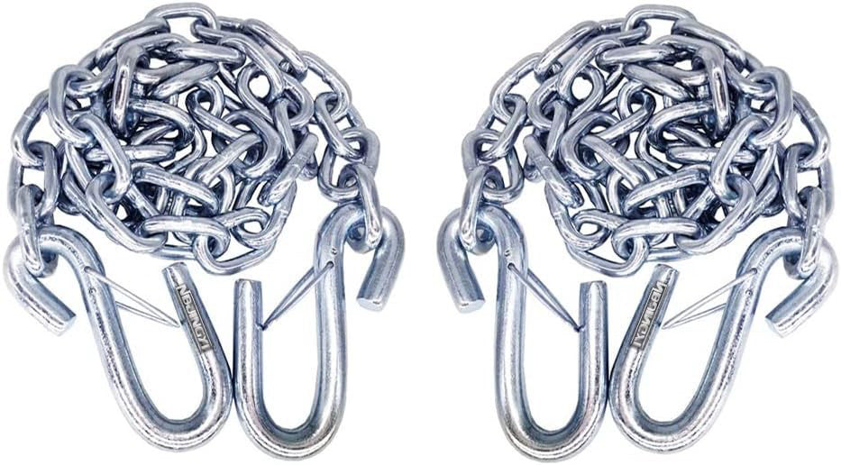 NBJINGYI 5/16" X 54" Trailer Safety Chain with 5/16 X 54 2pcs S Hook 