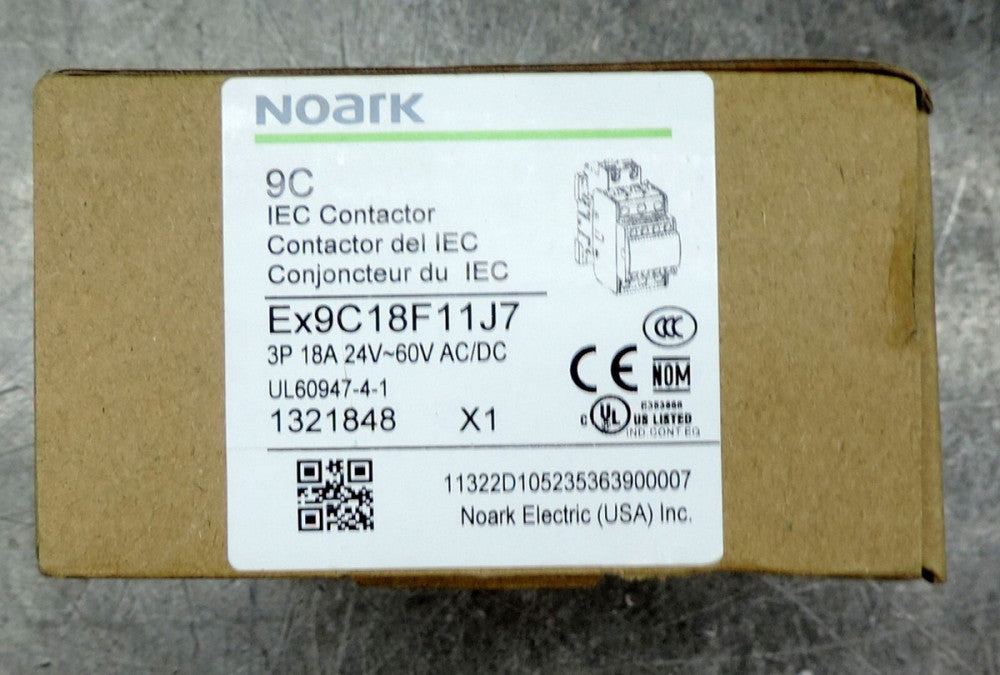 Noark  9C IEC 3 Pole Contactor EX9C18F11J7  24V-60V AC/DC