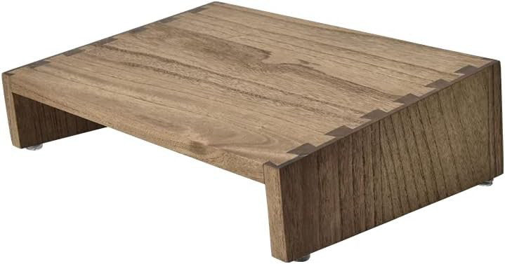 Kirigen Wood Under-Desk Foot Rest 3.19 x 11.8 x 15.75 x 4.57 Inch, Dark Brown 