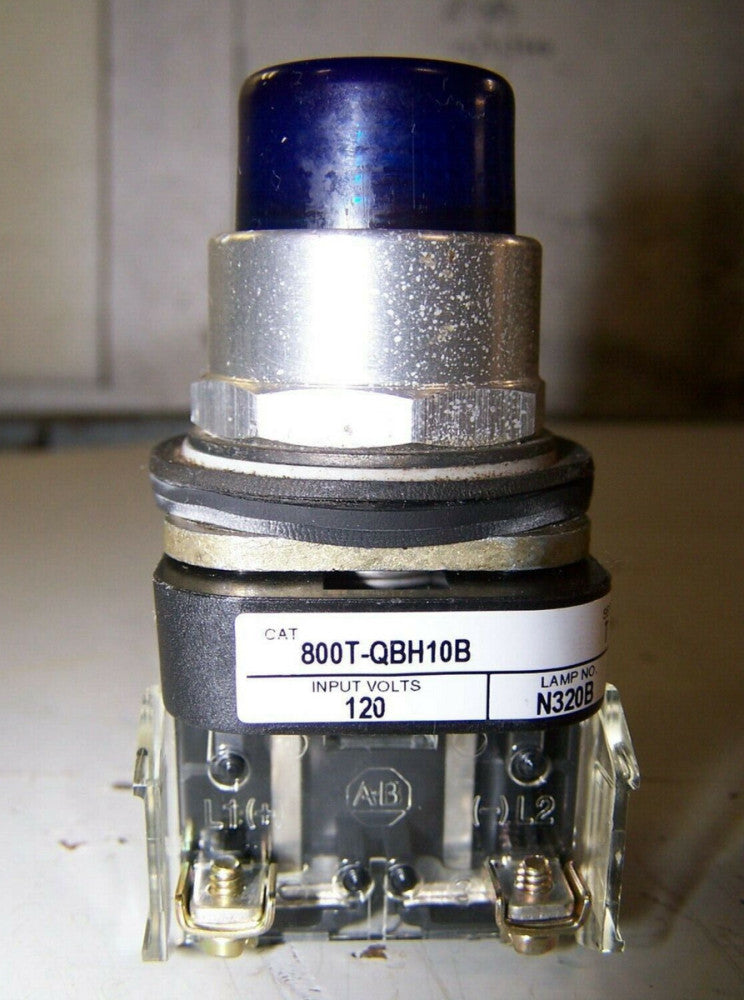 ALLEN BRADLEY ILLUMINATED BLUE PUSH BUTTON OPERATOR 800T-QBH10B SERIES T