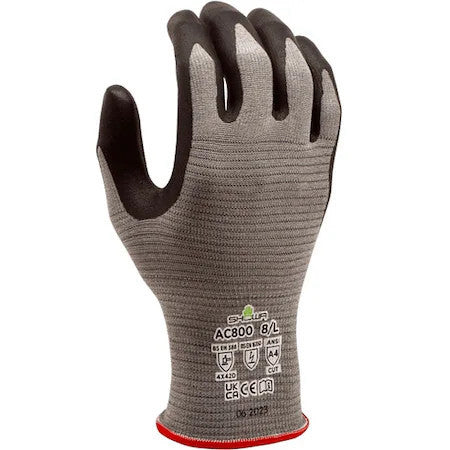 Showa Ac800xxl-10 Knit Gloves, ,Embossed Palm, Elastic, 2Xl, 1 Pr
