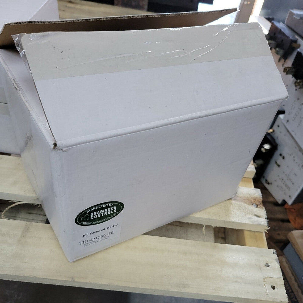 IEC Eaton Enclosed Motor Starter TE1-D1236-T6 Pushbutton included 