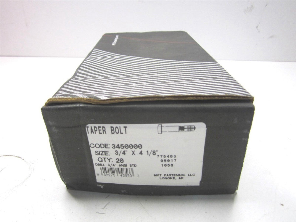 (3450000) 3/4" x 3-3/8" x 4-1/8" OAL Hex Head Taper Bolt Concrete Anchor -Qty 10