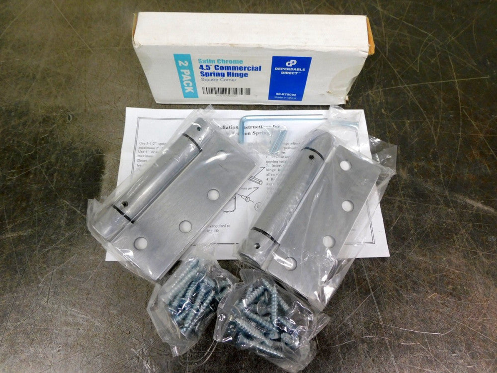 Dependable Direct SD-K7SC02 4.5" Spring Hinge Reversible Set of Two (2)