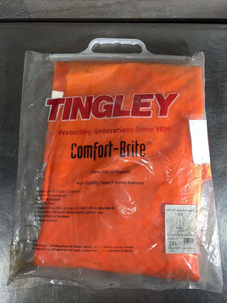Tingley 053129 2XL Comfort Brite High Visibility Flame Resist Safety Overall