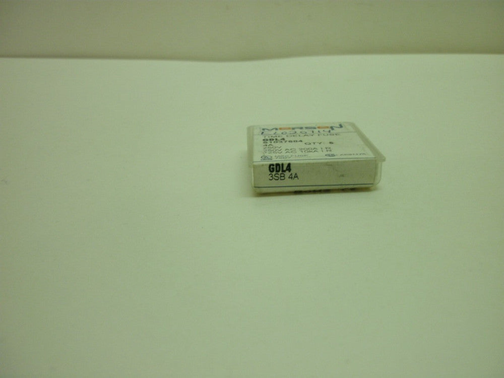 MERSEN GDL4 TIME DELAY FUSE 4 AMP 250V 3SB 4A 1-(BOX OF 5) NEW IN BOX