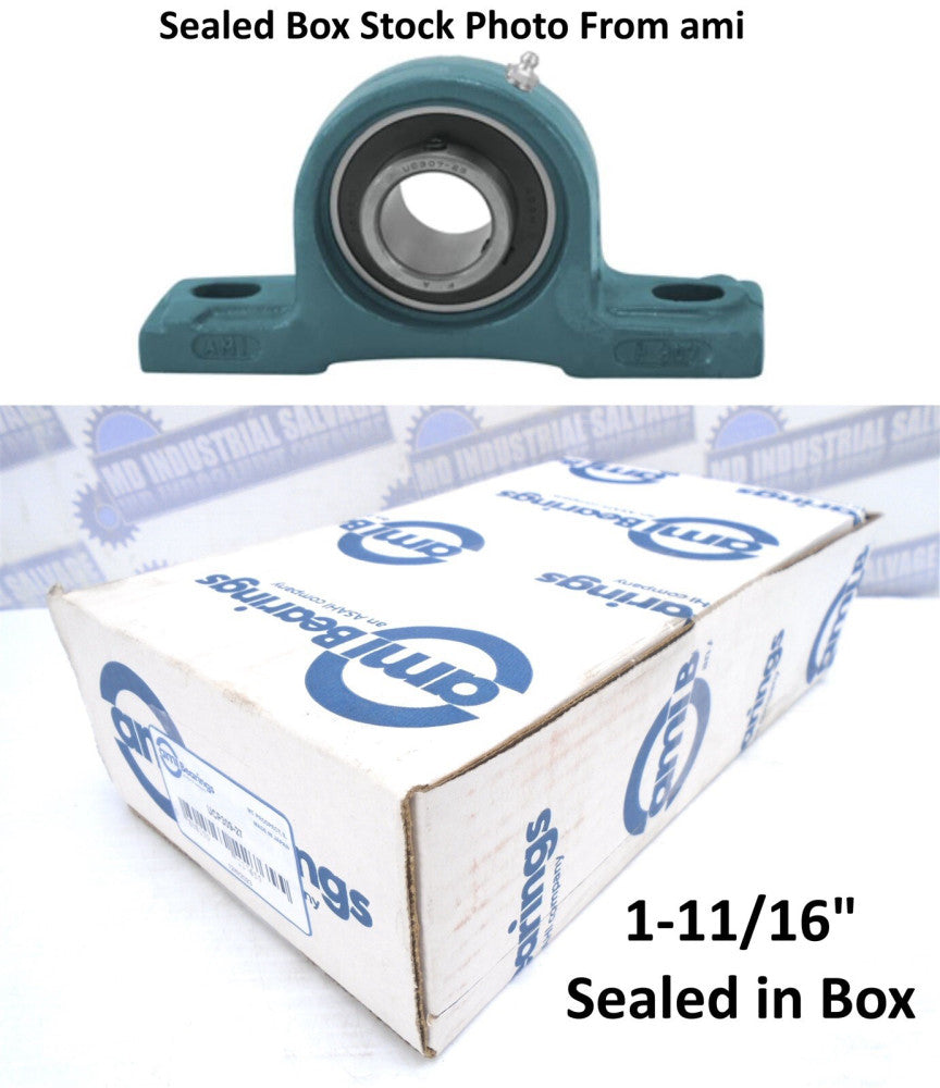 AMI - UCP309-27 - 1-11/16" PILLOW BLOCK Set Screw LOCKING - 1.6875 (NEW in BOX)