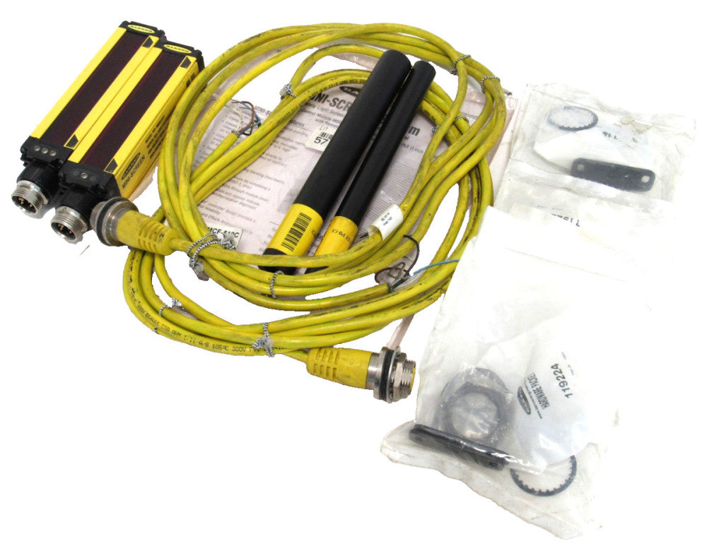 NEW BANNER MSR424Y RECEIVER SAFETY LIGHT CURTAIN MINI SCREEN SET MSE424Y EMITTER