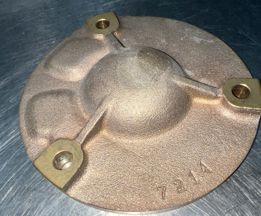 Nos Surplus 6” Brass Nut Clean-Out Cover? Box Cover? Drain Cover? Marked 7214