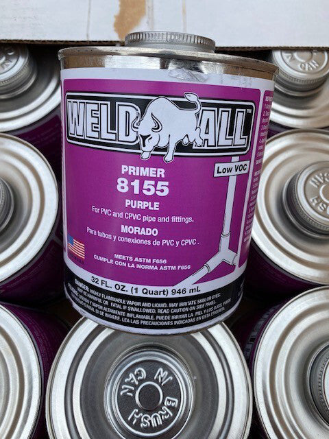 (12 PACK) Weld-All 8155 Purple PVC Primer 32 oz ea