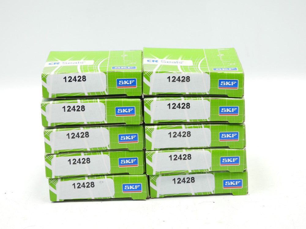 (Lot of 10) SKF 12428 Double Lip Oil Seal, 1.25" Shaft, 1.983" OD, 0.25" Width