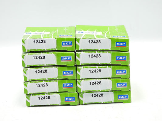 (Lot of 10) SKF 12428 Double Lip Oil Seal, 1.25" Shaft, 1.983" OD, 0.25" Width