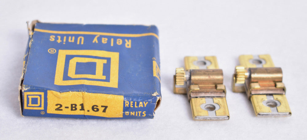 2 Count Square D Relay Heater Elements  2-B1.67
