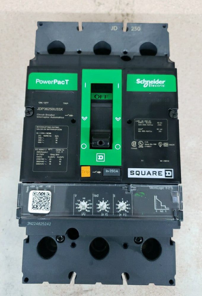 1) New Take Out! Square D JDP36250U33X 250A Circuit Breaker 600V 50/60Hz