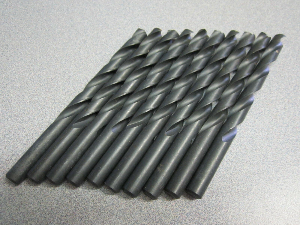 3/8" x 5" General Purpose Jobber Length Drill Black Oxide NEW - Lot of 10 
