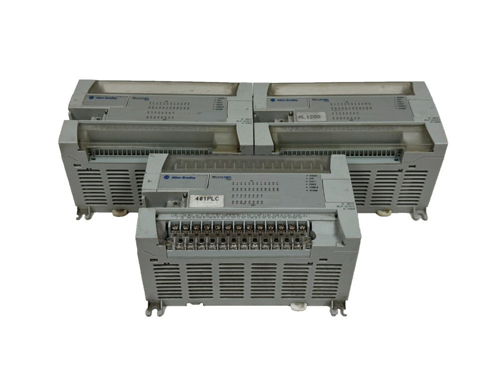 LOT OF 3 MICROLOGIX 1200 CONTROLLERS 1762-L40BWA SER. C REV. G PRE-OWNED SURPLUS