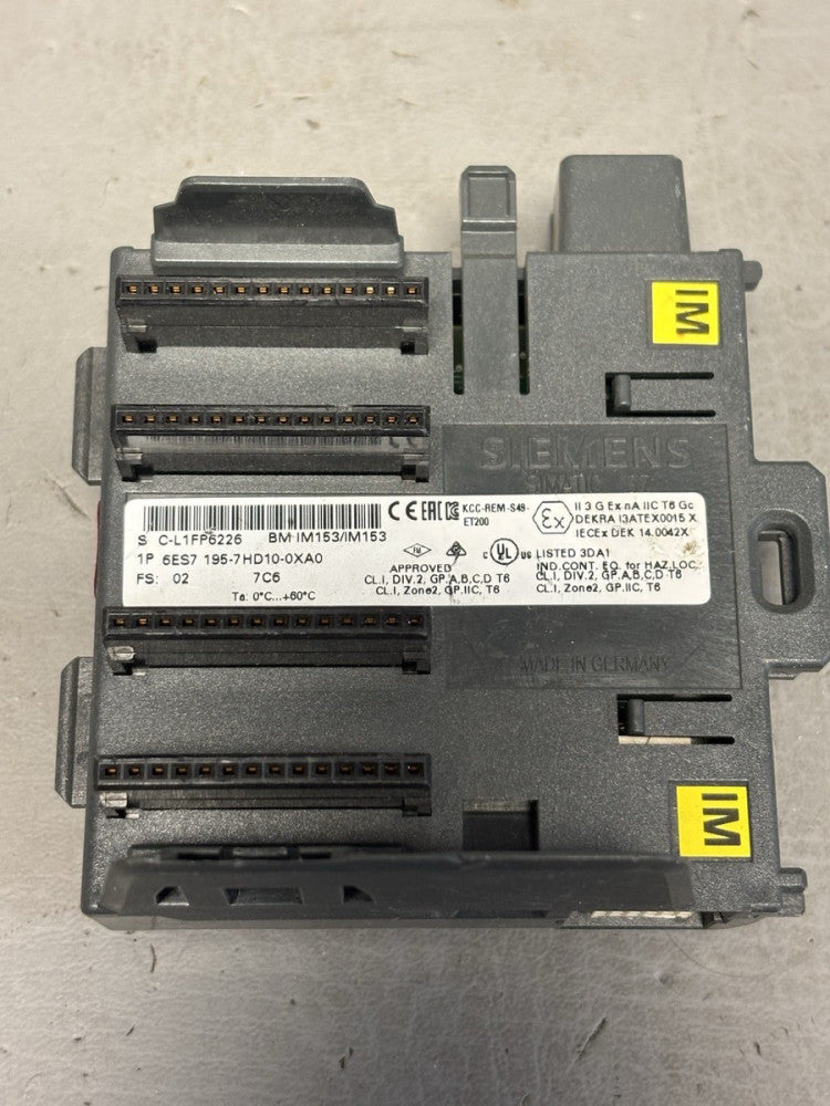 Siemens 6ES7 195-7HD10-0XA0 Bus Module