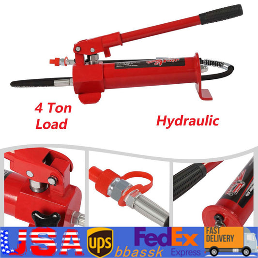 4 Ton Hydraulic Porta Power Air Pump Body Frame Repair Lifting Auto Shop Tools