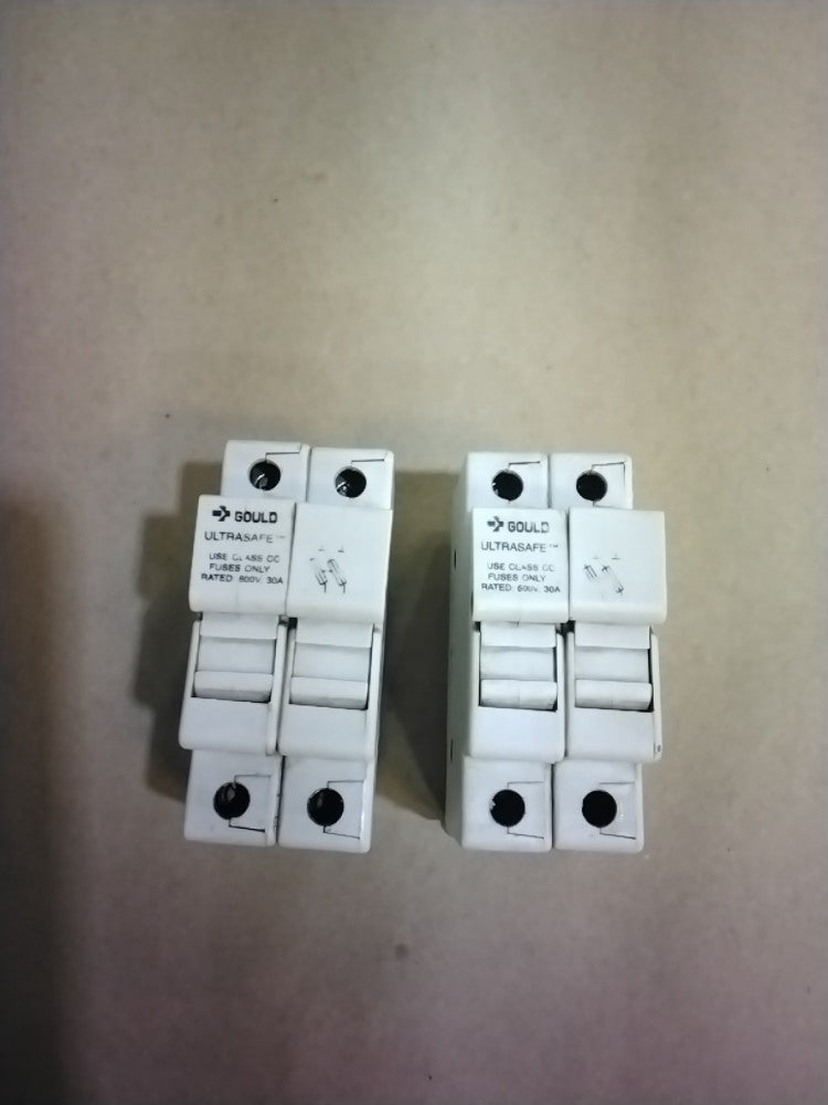 GOULD ULTRASAFE USCC2 FUSE HOLDER 2 POLE 30A 600V (Lot Of 2)