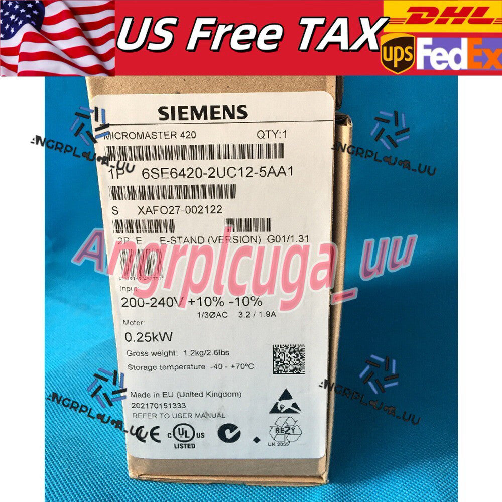 New Siemens 6SE6420-2UC12-5AA1 6SE64202UC125AA1 MICROMASTER420 without filter