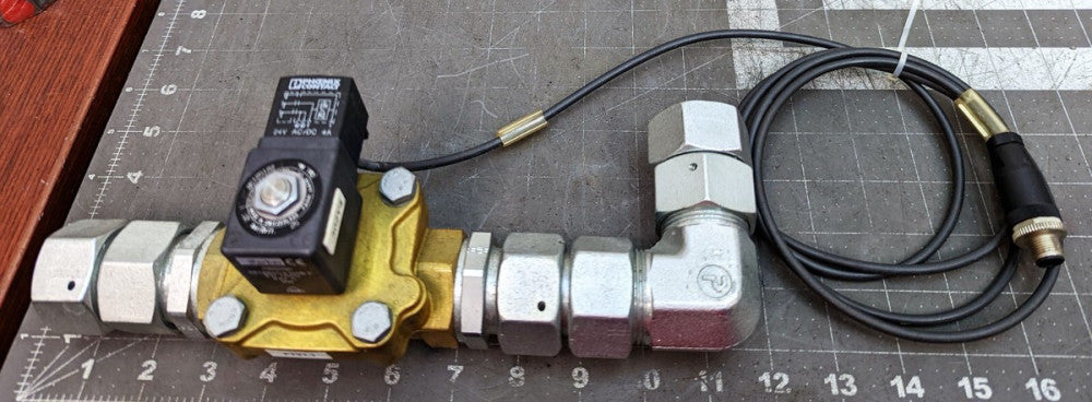 1” Manifold Assembly 24V Brass Solenoid Valve Gas Water Air Normally Closed[A2S3