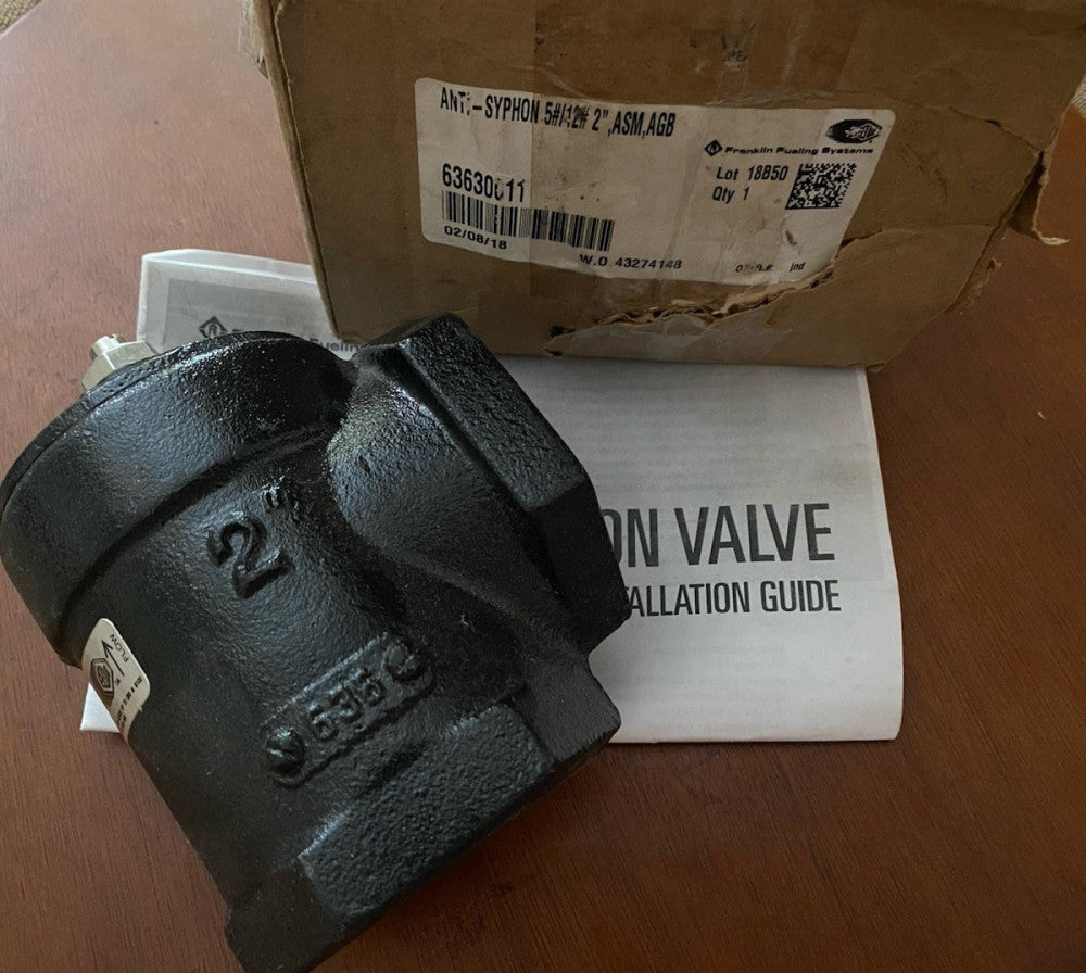 Franklin Fueling 63630011 / 2'' Anti Syphon Valve / 9L79 / NEW!!!