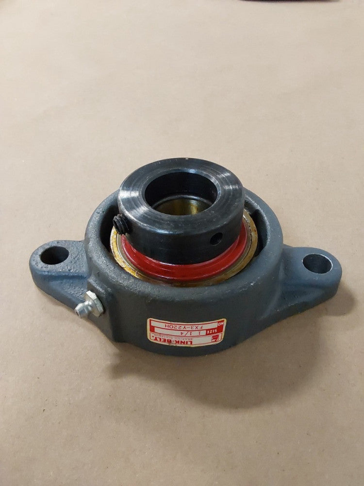Link-Belt FX3-Y220H 1 1/4" Flange Mounted 2 Bolt Ball Bearing, Cast Iron 