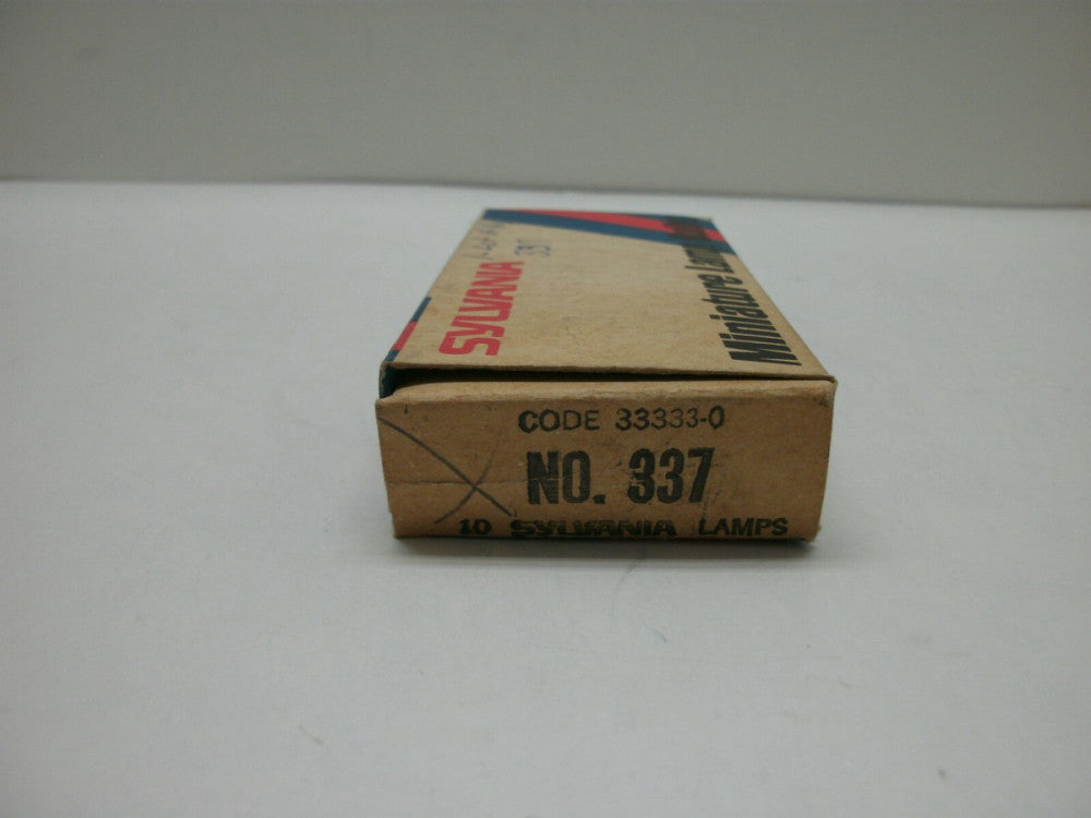 SYLVANIA 337 MINIATURE LAMP BULBS S5.7S9 BASE 6.30V 0.2A 1.26W (LOT OF 6) NIB