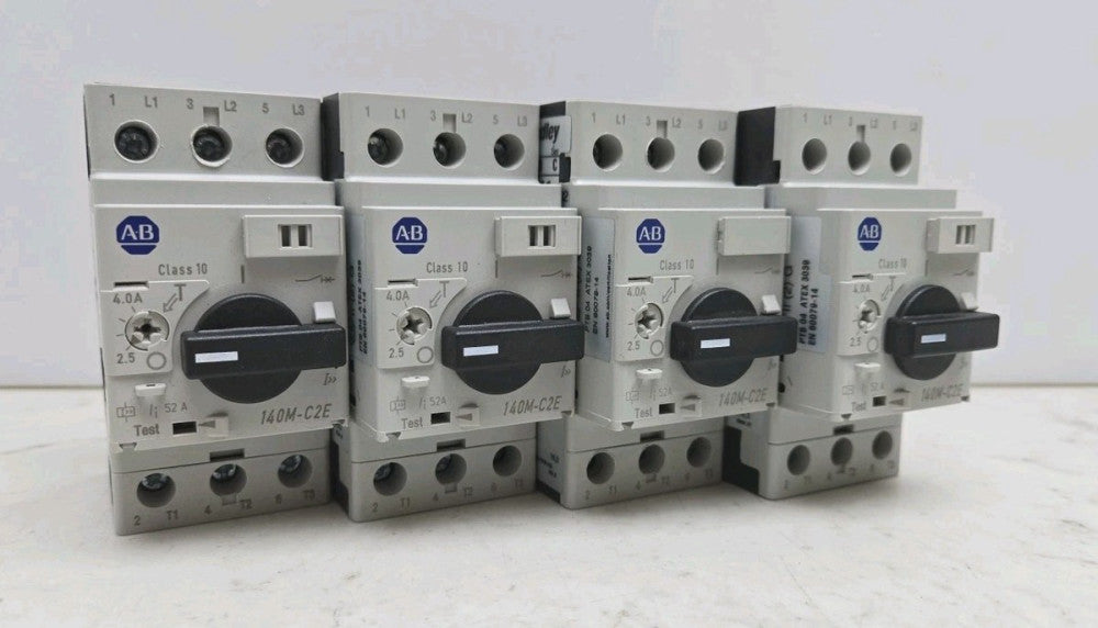 4 Pack Allen Bradley 140M-C2E-B40 Ser C 2.5-4.0A Motor Protector Circuit Breaker