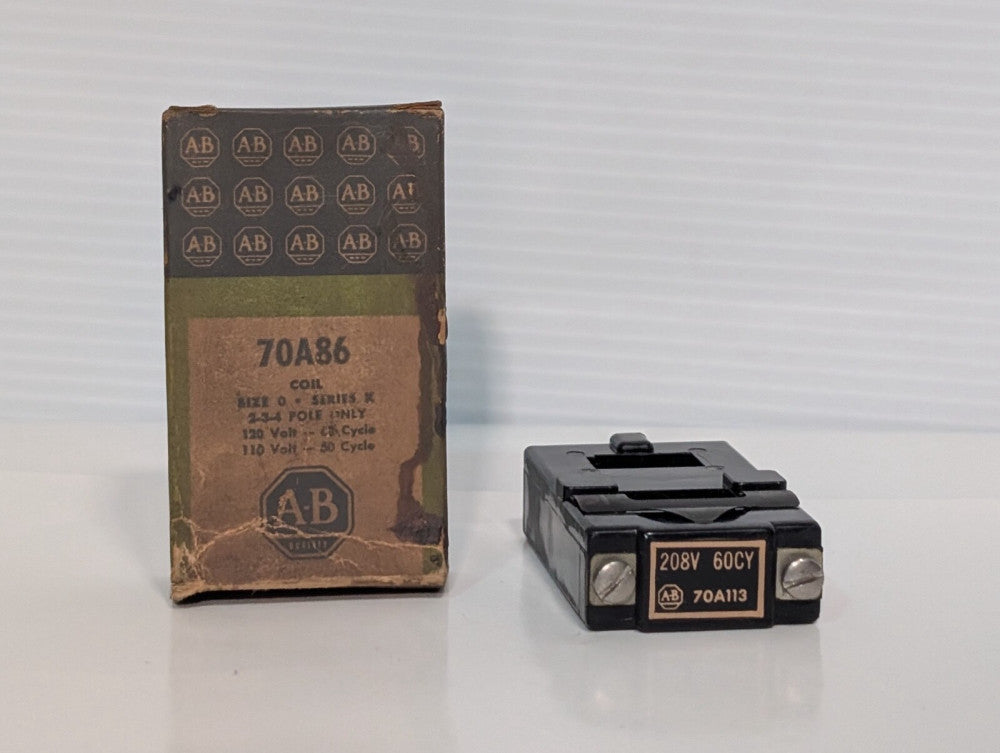 Allen Bradley 70A86 70A113 L57S Coil Size 0 Series K 2-3-4 Pole 208Y 110-120 V