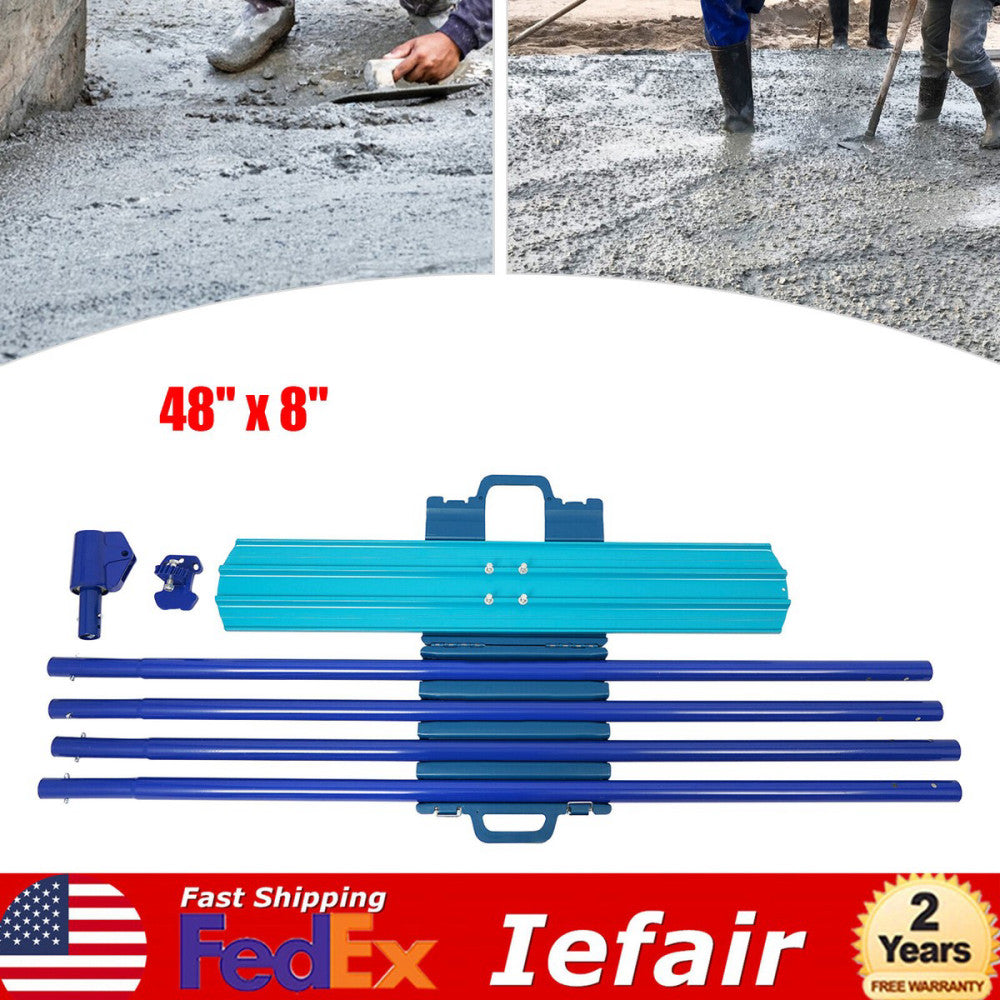 48'' x 8" Floating Surface Blue Concrete Smoothing Tool Set and finishing tool