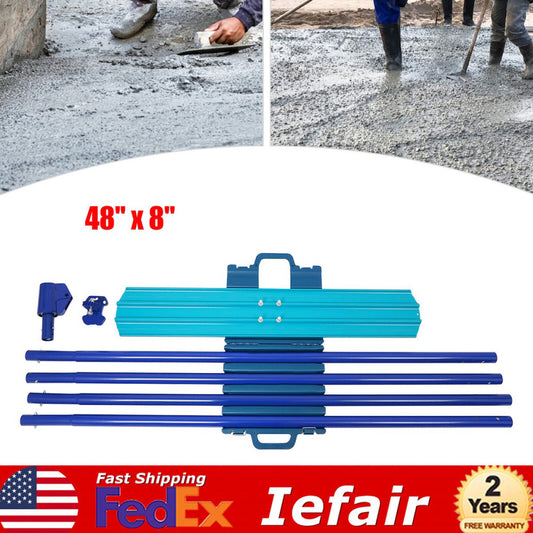 48'' x 8" Floating Surface Blue Concrete Smoothing Tool Set and finishing tool