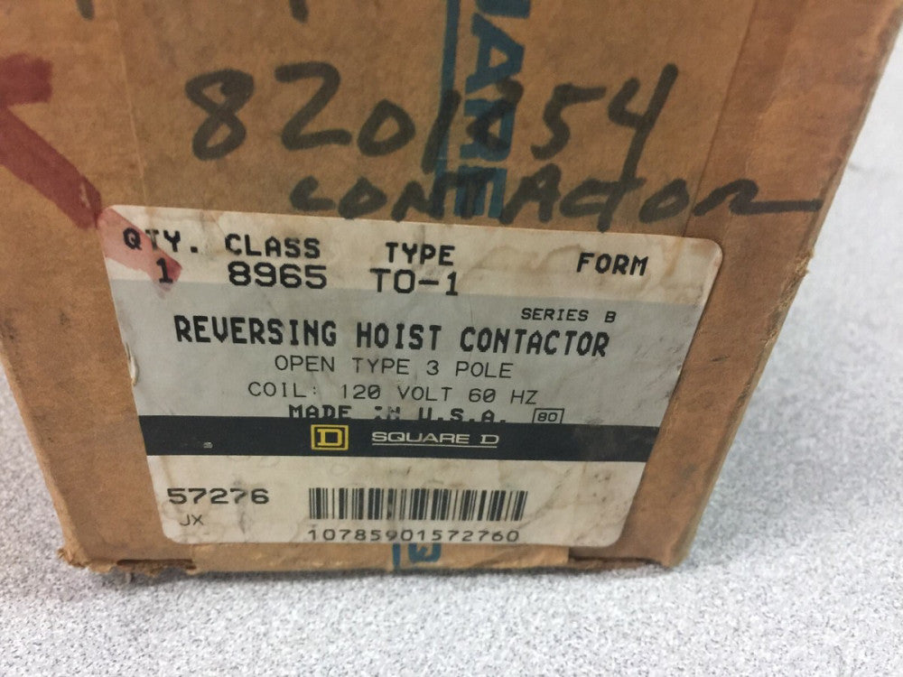 NEW IN BOX SQUARE D 120VAC 3POLE REVERSING HOIST CONTACTOR  8965 TO-1