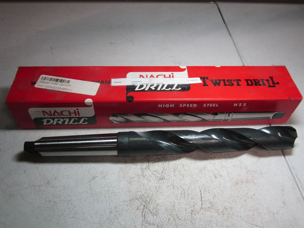 Nachi (1269979) 1-25/64" 118° 14-5/8″ OAL High Speed Steel Taper Shank Drill