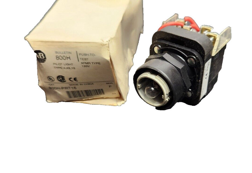 ALLEN BRADLEY 800H-PRT16 PILOT LIGHT 120V/COIL SER. F (AS SHOWN) NOS