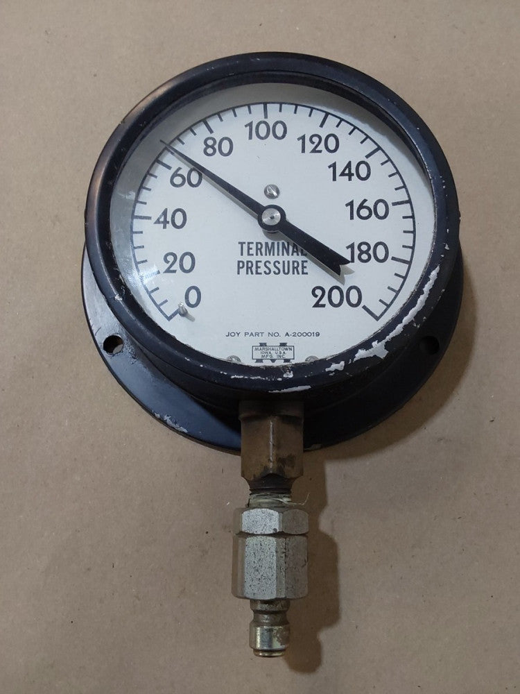 Marshalltown Terminal Pressure Gauge 0-200 Joy No. A-200019 