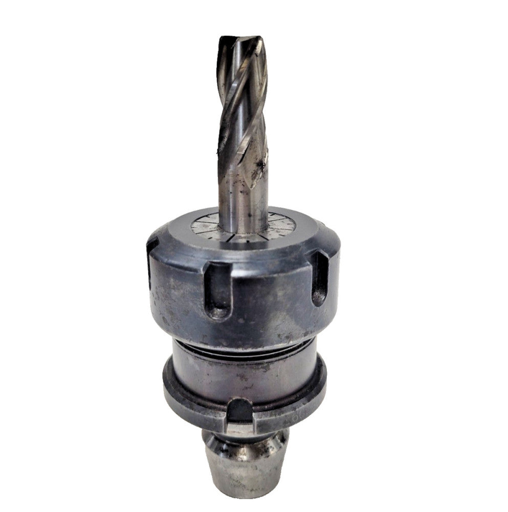 ROYAL QUICK CHANGE R-8 COLLET CHUCK 13MM EC-ER32-050 W/1/2" ENDMILL 4 FLUTE