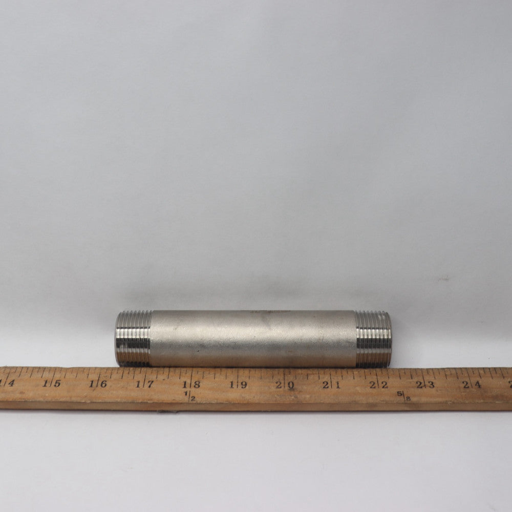 Pipe Nipple Threaded Schedule 80 Stainless Steel 1"x6"