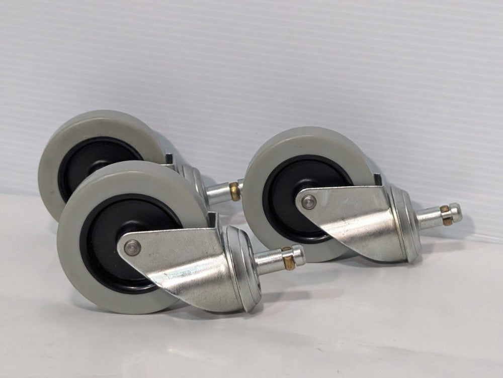 Lot of 3 Swivel Caster Wheels for Machine, Furniture Mobility & Maneuverability
