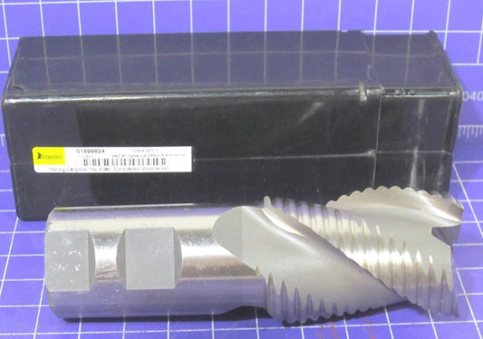 1-1/2" Diameter 3F Roughing End Mill HSS-Co8 2" LOC, 4-1/2" OAL 38° Helix RH