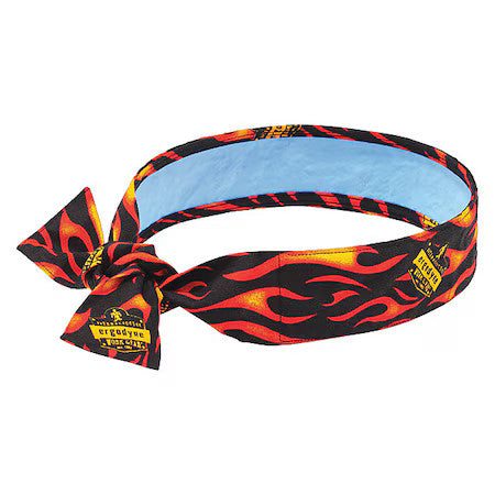 Ergodyne 6700Ct Cooling Tie Bandana, Universal, Flame