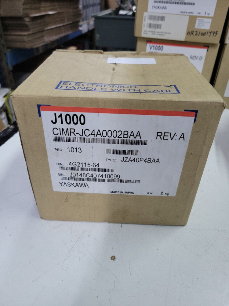 1- Yaskawa J1000, CIMR-JC4A0002BAA, Frequency converter  0.75/0.55kW, 3PH 480VAC