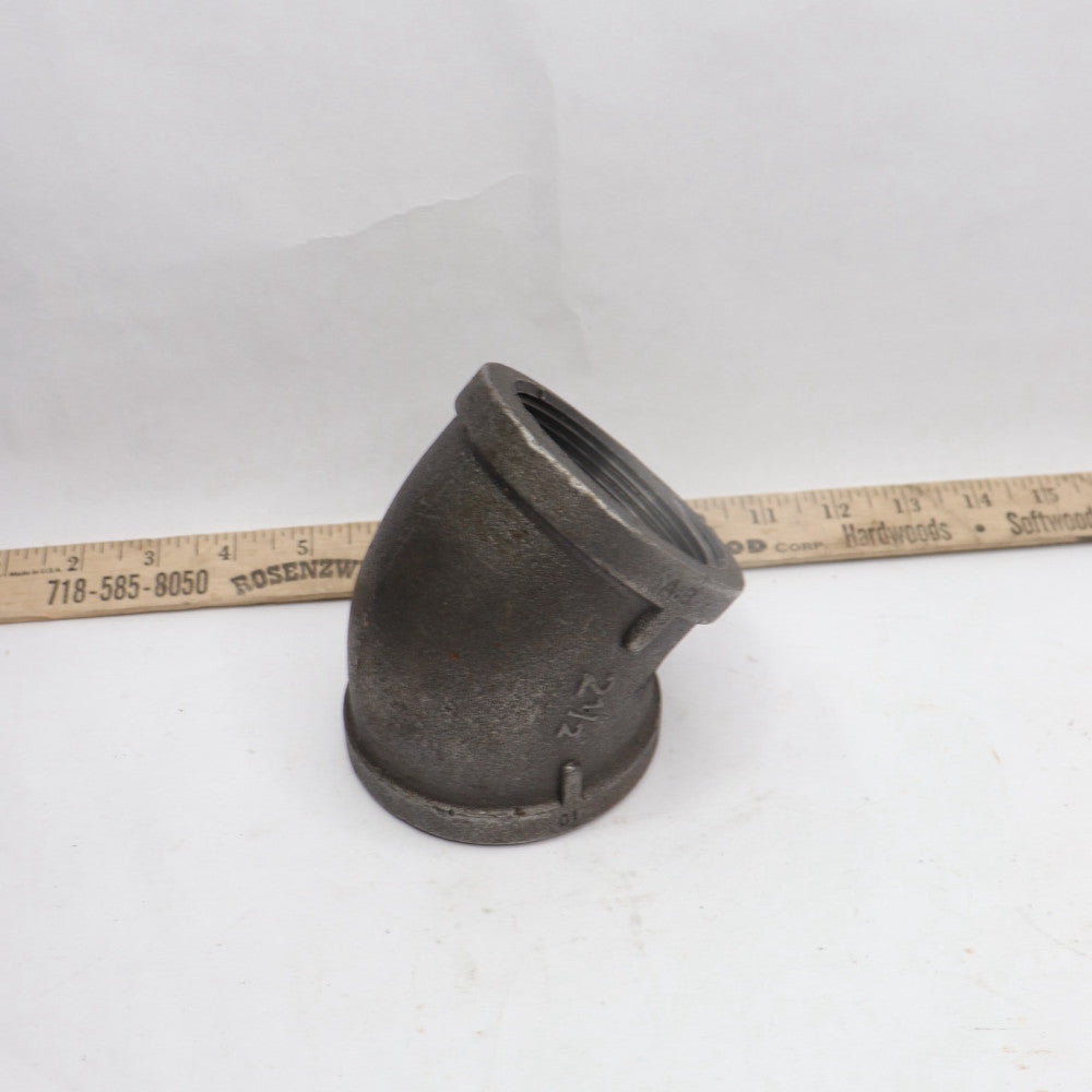 45-Deg Elbow Black  Iron 2-1/2"