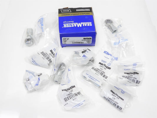 10-Pack Seal Master CFF 6T 3/8" Bore Rod End Heim Joint 3/8"-24 Female Two-Piece