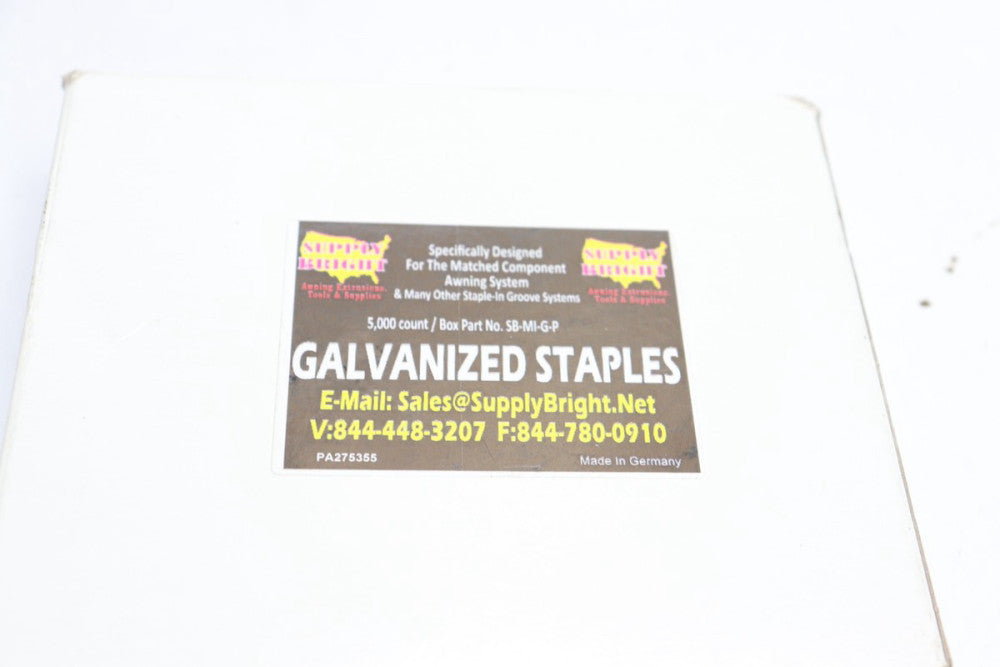 (5000-Pk) Supply Bright Galvanized Staples 5/16" SB-MI-G-P