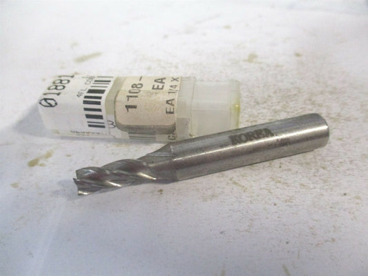 (723-3204) 1/4" x 5/8" x 3/8" x 2-7/16" OAL Cobalt 4 Flute Square End Mill 