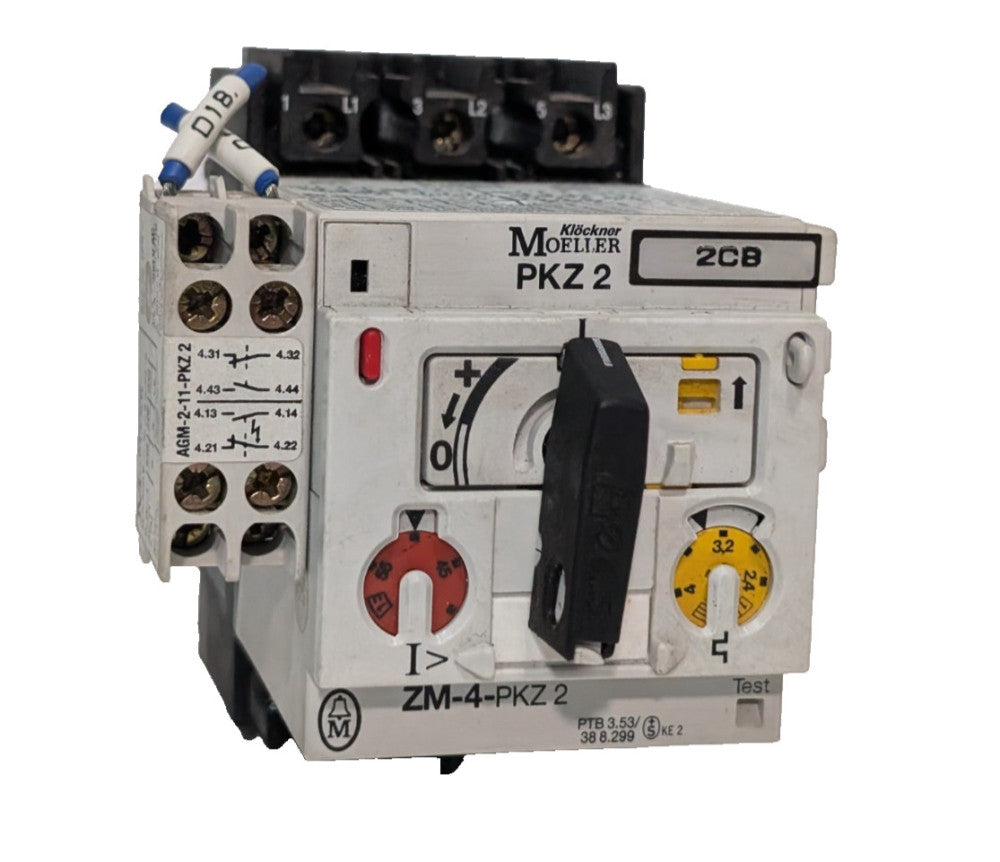 Klöckner Moeller ZM-4-PKZ-2 Industrial Overload Trip Block Module 600VAC, A600
