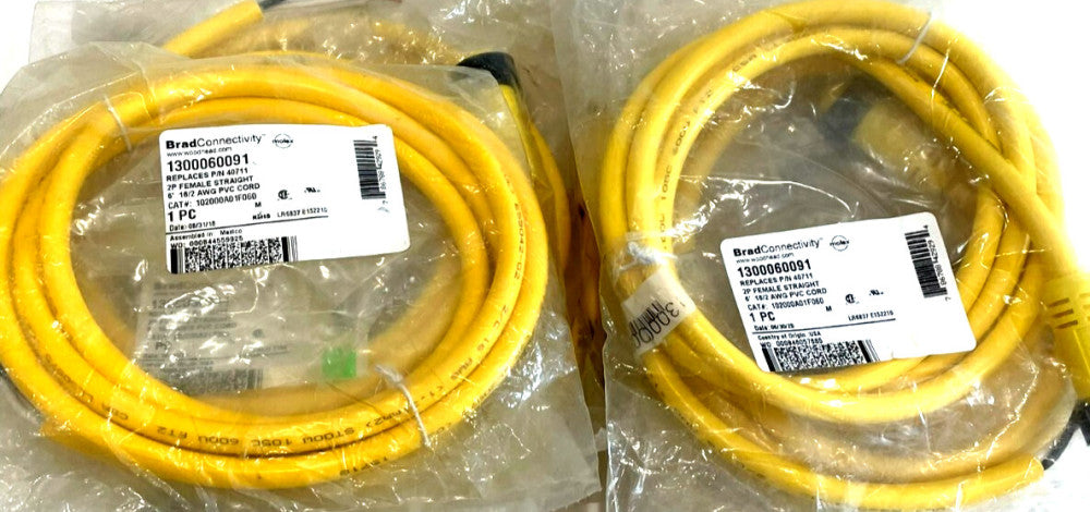 NEW MOLEX WOODHEAD 102000A01F060 2P FEMAL CORD 6FT 40711 LOT OF 9