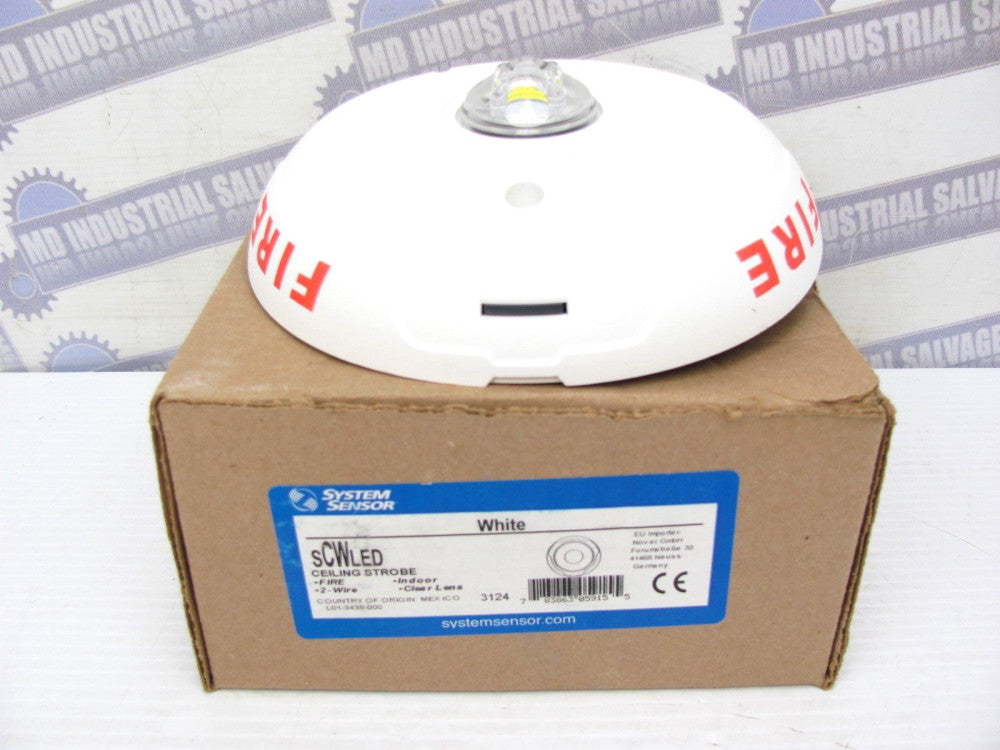 SYSTEM SENSOR - SCWLED - CEILING STROBE - FIRE, 2-WIRE, 24VDC, INDOOR - (NEW)