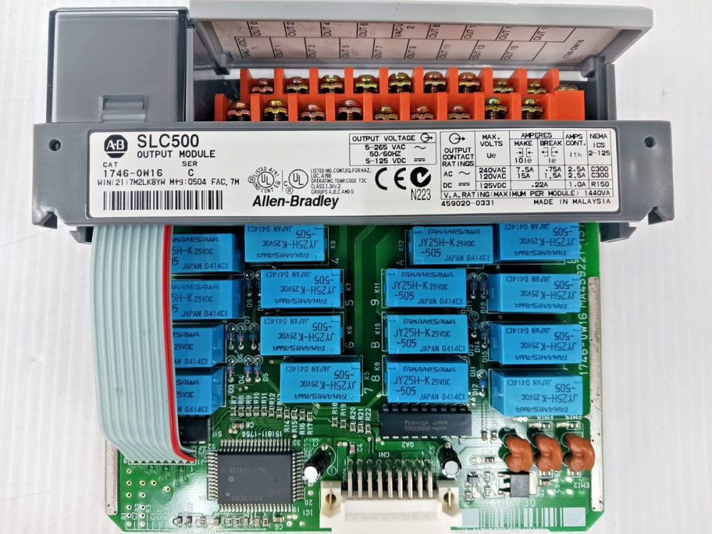 ALLEN BRADLEY SLC 500 OUTPUT MODULE 1746-0W16 SER C